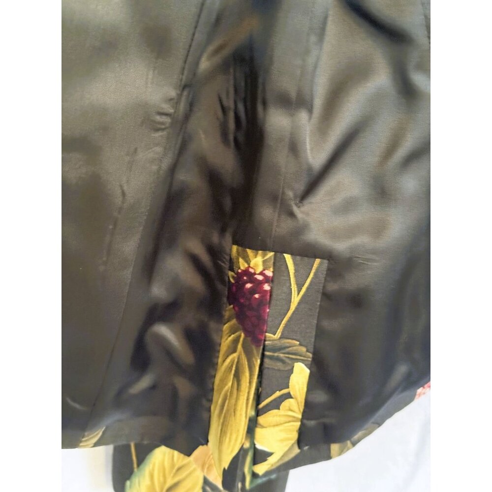 Silk & Wool Blend Floral Jacket Ellen Tracy/Linda Allard, Multicolored, Size 4 - Picture 6 of 6